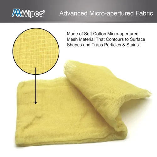 Miniatura 3 de AAwipes Tack Cloth (TC183610Y) - Paquete de 10 trapos 100 % algodón, amarillo claro, 18 x 36 pulgadas, eliminación de polvo y superficies limpias