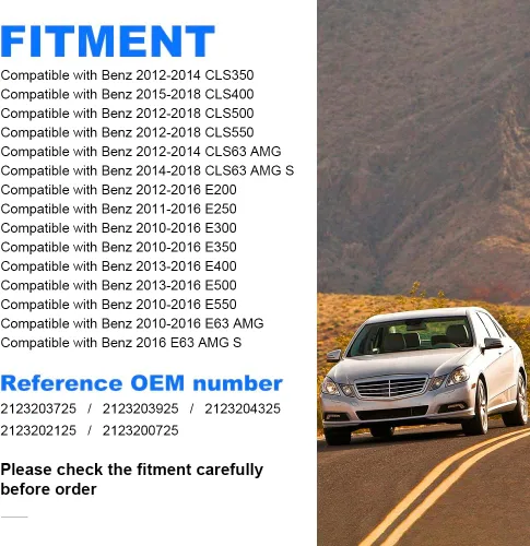 Miniatura 6 de JDMON Amortiguador de bolsa de suspensión con resorte de aire trasero izquierdo compatible con Mercedes Benz CLS350 CLS400 CLS500 CLS550 CLS63 AMG