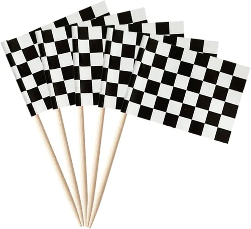 Miniatura 10 de stidsds 100 banderas negras de Estados Unidos con palillos de dientes, mini adornos negros para cupcakes de Estados Unidos, banderas, banderines