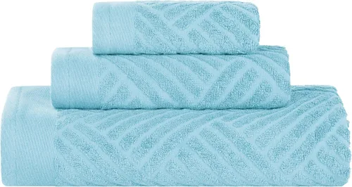 Miniatura 58 de Superior Juego de 6 toallas de 100% algodón egipcio de 500 GSM, 6 piezas, 2 caras, 2 manos, 2 toallas, ideal para baño, cocina o playa, de secado