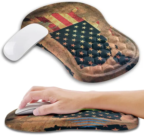 Miniatura 32 de Alfombrilla ergonómica para mouse con soporte de muñeca con espuma viscoelástica, almohadilla de masaje para aliviar el dolor del túnel carpiano