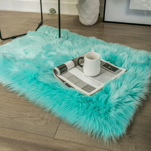 Miniatura 67 de Ashler Home Deco - Tapete de pelo sintético de oveja, mullido, suave, de 2 x 3 pies, lavable a máquina, dormitorio, habitación de los niños, sala