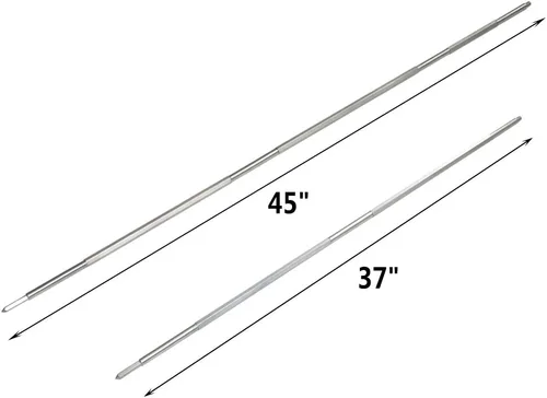 Miniatura 2 de only fire - Barra de asador rotisserie hexagonal universal de acero inoxidable 304 de 37-45 x 1/2 pulgadas