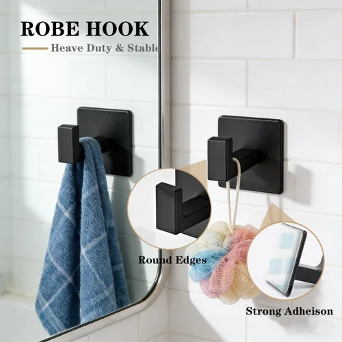 Miniatura 4 de Juego de 5 piezas de accesorios de baño autoadhesivos -SUS304 de acero inoxidable, toallero incluye toallero de 24 pulgadas, soporte para papel
