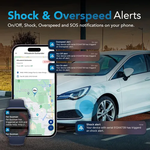 Miniatura 2 de AutoSky Rastreador GPS para vehículos, OBDII, 4G LTE, Modelo - AVT-210, Ubicación del vehículo, historial de viaje, alertas de conducción, GeoFence