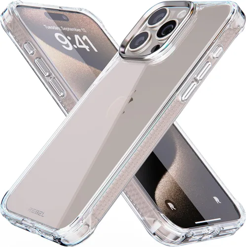 Miniatura 21 de Phone REBEL - Funda transparente para iPhone 14 Plus [Serie esmerilada Gen-4], textura mate translúcida, no se pone amarilla, protectores a prueba