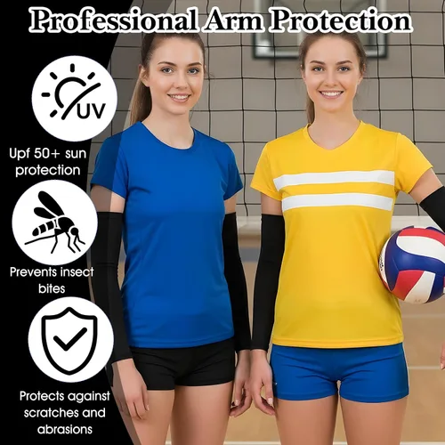 Miniatura 7 de Volleyball Arm Sleeves Youth Girls Kids Arm Sleeves Breathable Elastic Compression Sleeve for Football, Basketball