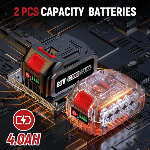 Miniatura 4 de Pulidora Inalámbrica Actualizada con Baterías de 2x4.0Ah, 6 Velocidades Variables hasta 5500 RPM, Pulidora Buffer de 6 Pulgadas para Automóvil