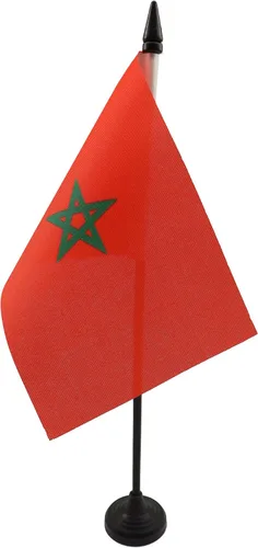 Miniatura 182 de AZ FLAG Sierra Leone Bandera de mesa 5'' x 8'' - Bandera de escritorio de Sierra Leona 21 x 14 cm - Bastón y base de plástico negro