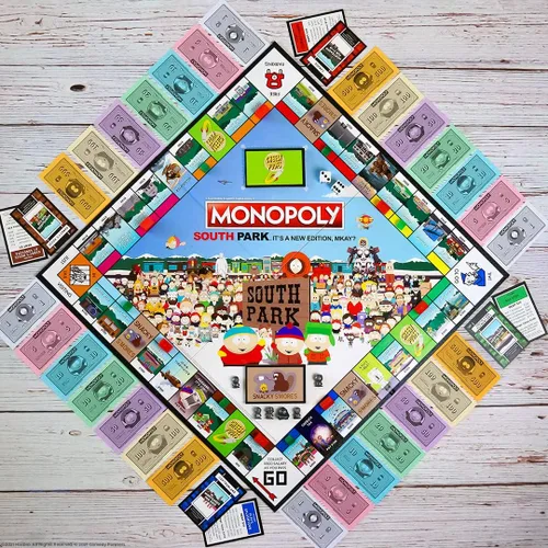 Miniatura 2 de Monopoly South Park Basado en el programa South Park de Comedy Central Con ubicaciones familiares, episodios y personajes Juego de Monopoly