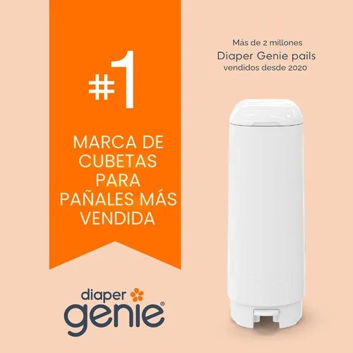 Miniatura 8 de Diaper Genie Juego de regalo exclusivo Incluye recarga fácil de rollo con 48 bolsas Capacidad para hasta 2256 pañales para recién nacidos