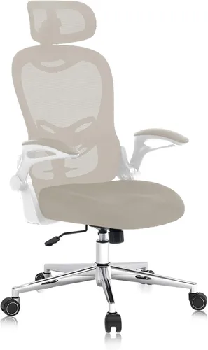 Miniatura 11 de Silla de oficina, silla de oficina para oficina en casa cómoda en casa y estudio, silla de computadora de malla de respaldo alto con soporte lumbar