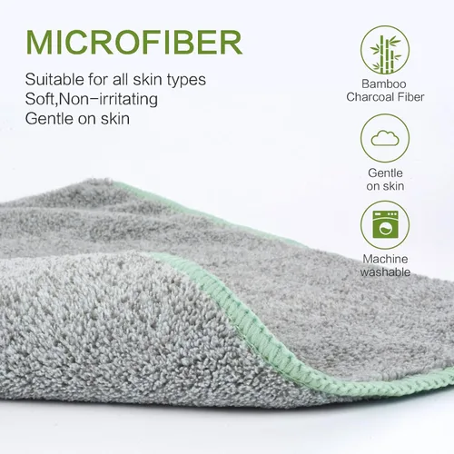 Miniatura 3 de SINLAND Toallas Faciales de Microfibra Ultra Suaves Paños de Lavado Faciales Paño Facial para Baño 12 Pulgadas x 12 Pulgadas Paquete de 6