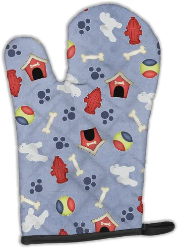 Miniatura 45 de Caroline's Treasures BB4872OVMT - Guante de horno de Navidad Affenpinscher resistente al calor, grueso para sartenes calientes y horno, manopla