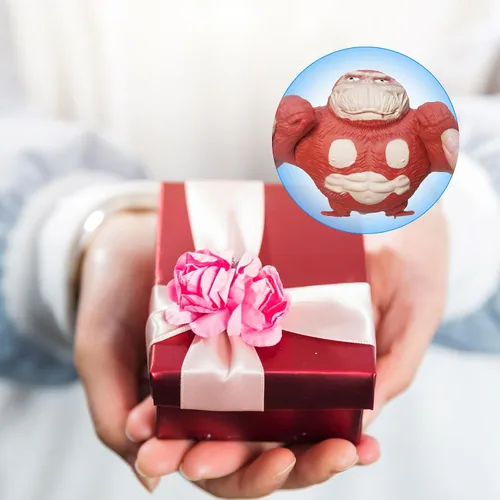 Miniatura 6 de YANZHE Juguete novedoso de mono rojo, gorila para apretar, mono elástico y esponjoso, juguetes de figura de animal para niños y adultos