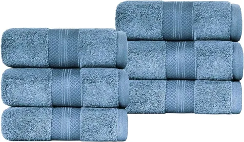 Miniatura 96 de Superior Juego de toallas de algodón turco de 9 piezas, 3 toallas de baño, 3 manos, 3 toallas faciales para el hogar, artículos esenciales de baño