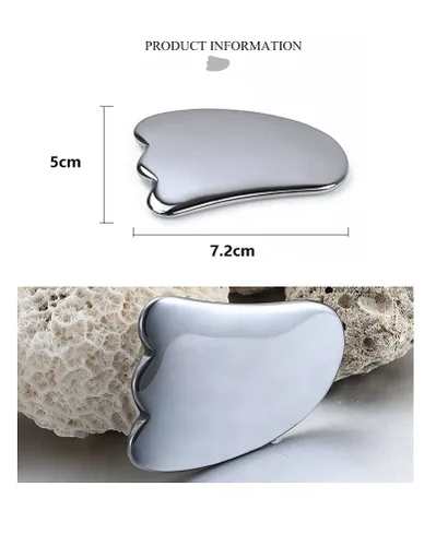 Miniatura 3 de Auténtico Terahertz Piedra Gua Sha Herramientas de raspado Linfático Drenaje Masajeador Facial Energía Belleza Herramientas