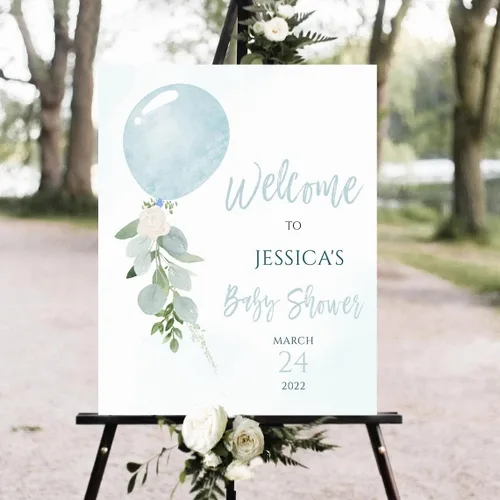 Miniatura 27 de Generic Greenery - Letrero personalizado para baby shower, 12 x 18 pulgadas, plástico, resistente a la intemperie y a la decoloración, letrero