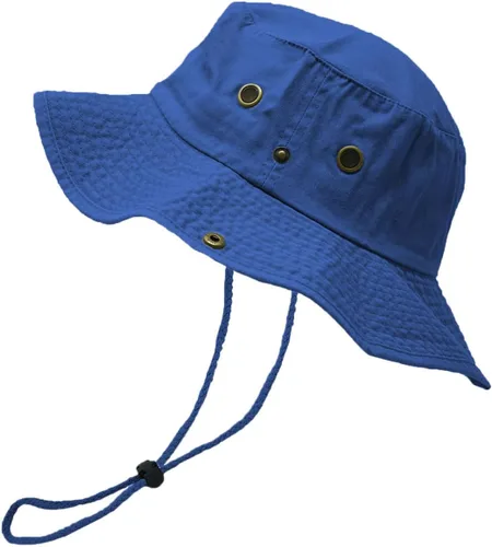 Miniatura 11 de Glory Max Sombrero de pescador de algodón lavado con correa de barbilla gorra de pesca Sun Safari Boonie Negro