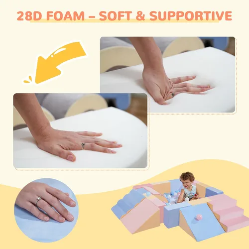 Miniatura 7 de Juguetes de escalada para niños pequeños, juego de espuma suave de 11 piezas para niños pequeños de 1 a 3 años, bloques de escalada para bebés