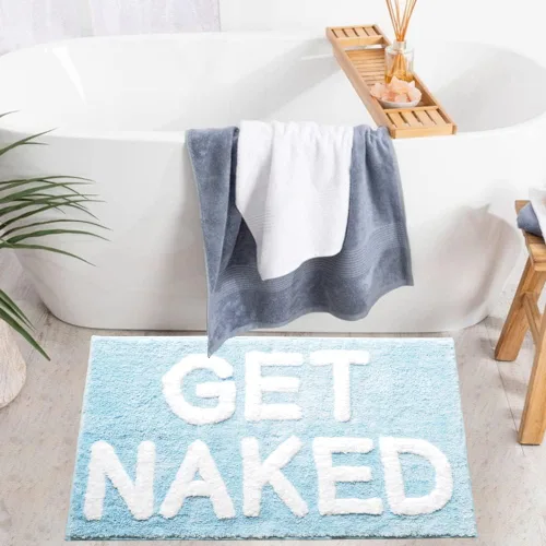 Miniatura 6 de Evovee Alfombra de baño con texto en inglés «Get Nake», de 31.5 x 20 pulgadas, divertida y bonita, alfombra de baño con texto en inglés «Get Nake»