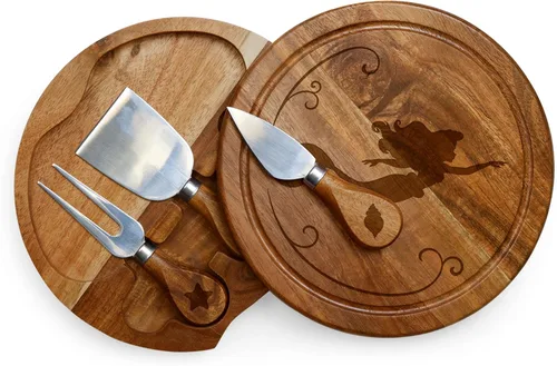 Miniatura 11 de PICNIC TIME Disney Princess Cenicienta Juego de Tabla para Queso Brie de Acacia y Cuchillo, Tabla de Charcutería con Cajón Giratorio y Herramientas