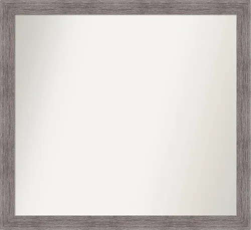 Miniatura 222 de Amanti Art Espejo de baño gris para sobre el fregadero, 31 x 48 pulgadas, espejo de tocador rectangular estrecho de color gris, marco de madera