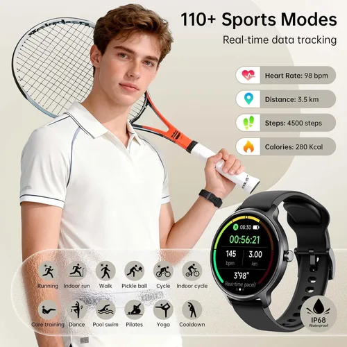 Miniatura 4 de Smart Watch for Women Men, 1.27" HD AMOLED Stylish Smartwatch (Answer/Call) for iPhone/Android/Samsung, Fitness Tracker with 120+ Sport Modes, Heart