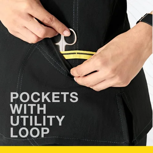 Miniatura 5 de WonderWink cuatro playeras para ambo deportivas, elastizadas, con escote en V para mujer