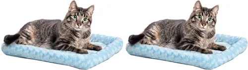 Miniatura 11 de Cama para mascotas MidWest Bolster, ideal para cajas de metal para perros, se puede lavar a máquina y secar, Gris carbón