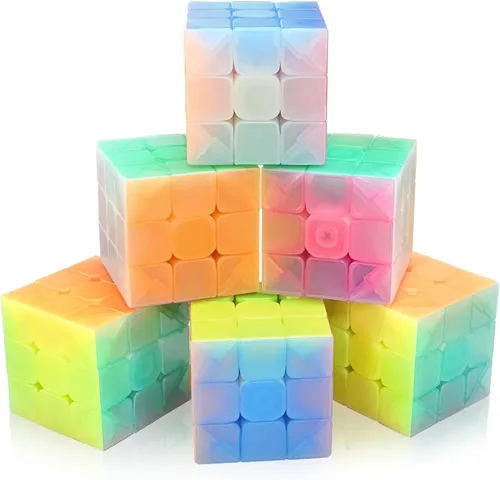 Miniatura 10 de Vdealen Juego de cubos de velocidad 3x3x3, paquete de 6 cubos de velocidad, juego de cubos mágicos a granel, premio para aulas escolares, regalos