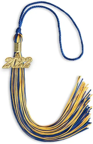 Miniatura 222 de Endea Graduation - Borla de doble color mixto con fecha dorada (negro/dorado antiguo, 2021)