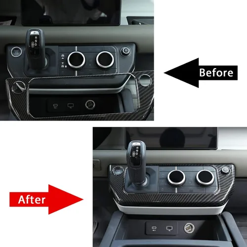 Miniatura 2 de Marco de botón de modo de aire acondicionado con control central ABS para Land Rover Defender 110 2020 Accesorios de coche