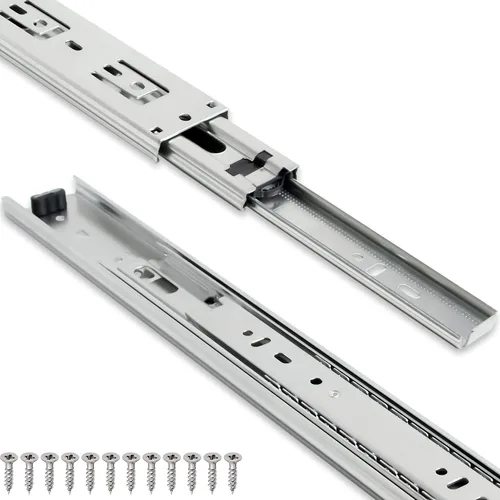 TOUCH Diapositivas para cajones (6 pares, 12 pulgadas, 11.811 in) de extensión completa, rodamiento de bolas de montaje lateral, 3 pliegues, rieles