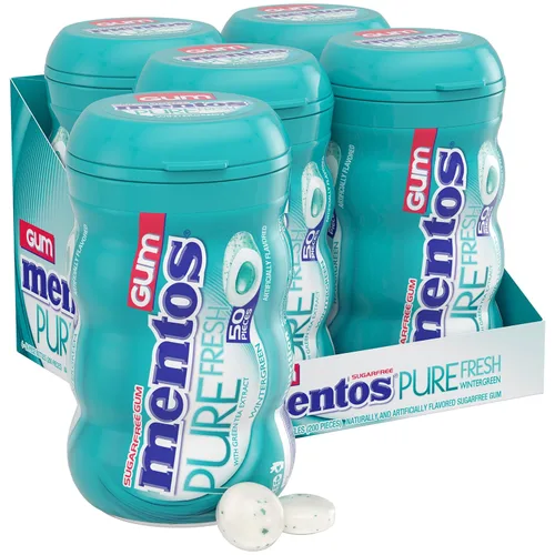 Miniatura 14 de Mentos Pure Fresh - Goma de mascar sin azúcar con xilitol, dulces de Pascua a granel, sabor Watermelon, 200 unidades (paquete de 4)