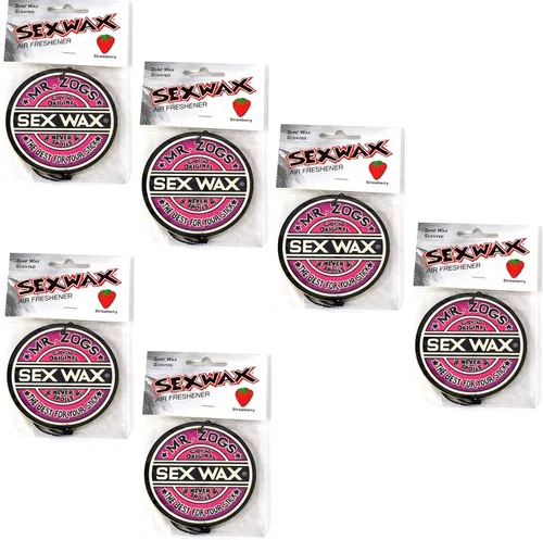 Sex Wax Mr. Zoggs - Ambientador de aire (3 pulgadas, color morado, 6 unidades, fresa)