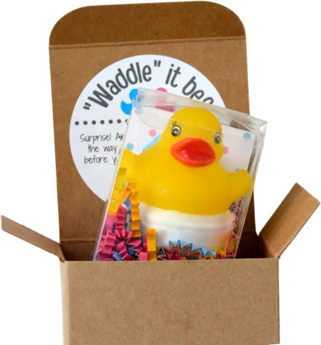 Goma pato revelación de género Fizzes por correo | Anuncio de embarazo | Caja de regalo incluye mensaje personalizado | para familiares y amigos