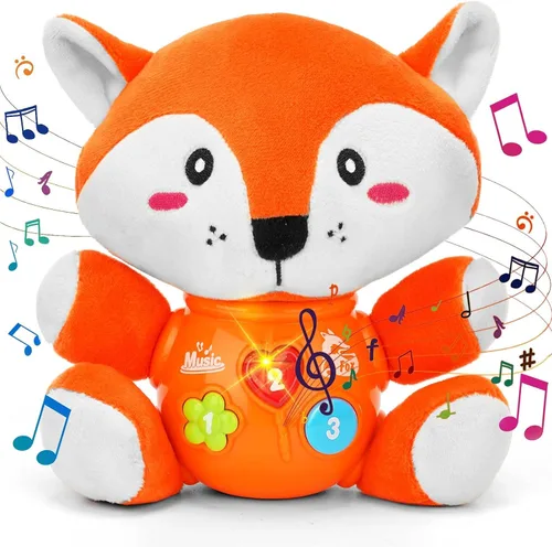 Miniatura 8 de Juguetes para bebés de 6 a 12 meses - Juguete de peluche musical de león para bebés de recién nacidos a 1 año para niños y niñas