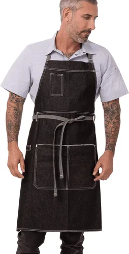 Miniatura 6 de Chef Works Delantal Bronx con cuello redondo