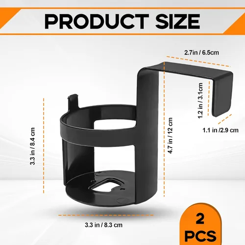 Miniatura 2 de Paquete de 2 portavasos para automóvil, impermeable y duradero, portátil, multifunción, accesorios de almacenamiento de tazas, universales
