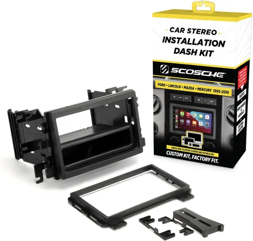 Miniatura 13 de Scosche FD0514DDCS - Kit de instalación de radio doble DIN para salpicadero compatible con vehículos Ford seleccionados, Lincoln o Mercury 2005-16