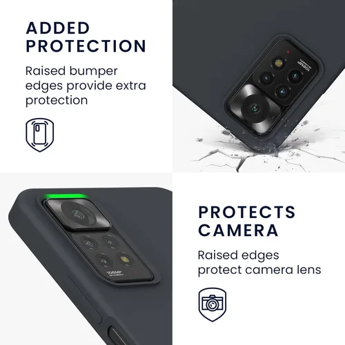 Miniatura 3 de kwmobile Funda compatible con Xiaomi Redmi Note 11 Pro/Note 11 Pro (5G) / Note 12 Pro (4G) - Funda de silicona TPU con acabado suave - Negro mate