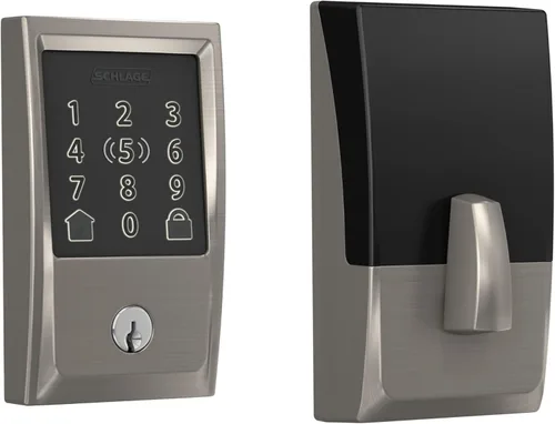 Miniatura 14 de Schlage BE499WB CAM 716 Encode Plus WiFi Cerrojo de seguridad inteligente con cerradura de entrada sin llave y pantalla táctil con moldura Camelot