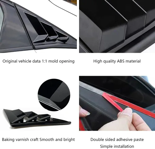 Miniatura 3 de Cubierta decorativa para ventana lateral trasera Honda Civic de 10ª generación 2016-2021, rejillas de ventilación de aire trasera, accesorios
