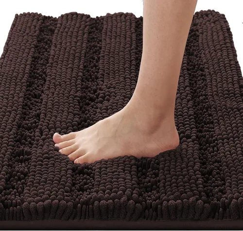 Miniatura 52 de H.VERSAILTEX - Alfombras de baño, juego de 2 piezas, alfombra de contorno para baño, juego de alfombras para inodoro, alfombra antideslizante