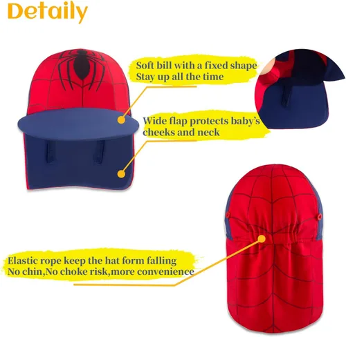 Miniatura 5 de Gifts Treat Sombrero de legionario para niños, protección solar UPF 50+, gorro de natación con solapa para niños, sombrero de sol de secado rápido