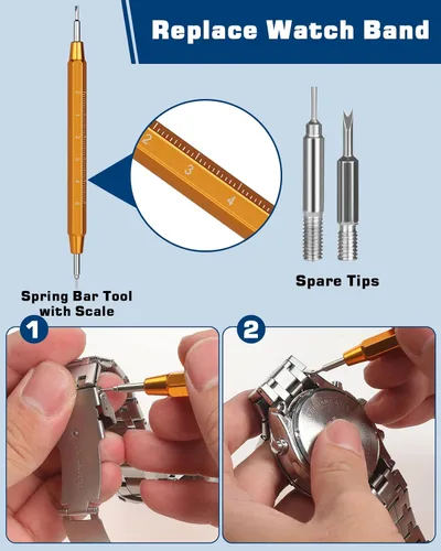 Miniatura 7 de Vastar Watch Repair Kit Watch Repair Tools Professional Spring Bar Tool Set Watch Band Link Pin Tool Set with Carrying Case