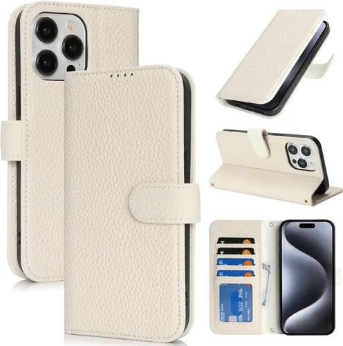 Miniatura 186 de Zouzt Funda para iPhone 11 de 6.1 pulgadas de piel auténtica con 4 ranuras para tarjetas, tarjetero con bloqueo RFID, tapa magnética, función atril