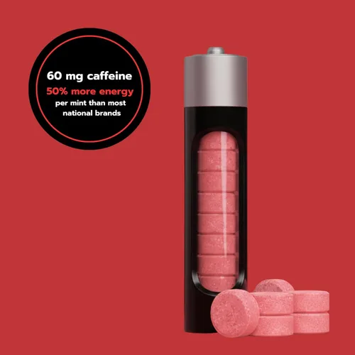 Miniatura 2 de Mentas de cafeína de Rally, 60 miligramos de cafeína, energía instantánea, mentas con cafeína de aliento fresco, 0 azúcar, sabor a canela