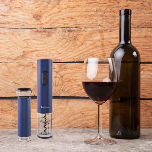 Miniatura 9 de Ivation Juego de regalo de vino todo en uno – Incluye abridor eléctrico de botellas, dispensador aireador, bomba preservadora, 2 tapones de corcho